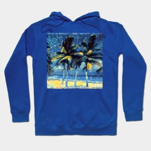 Starry Night Palm Trees Hoodie